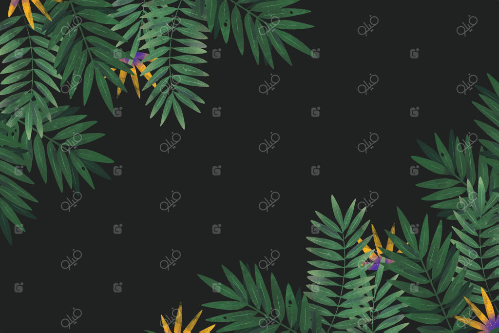 پس‌زمینه گرمسیری با فضای خالی