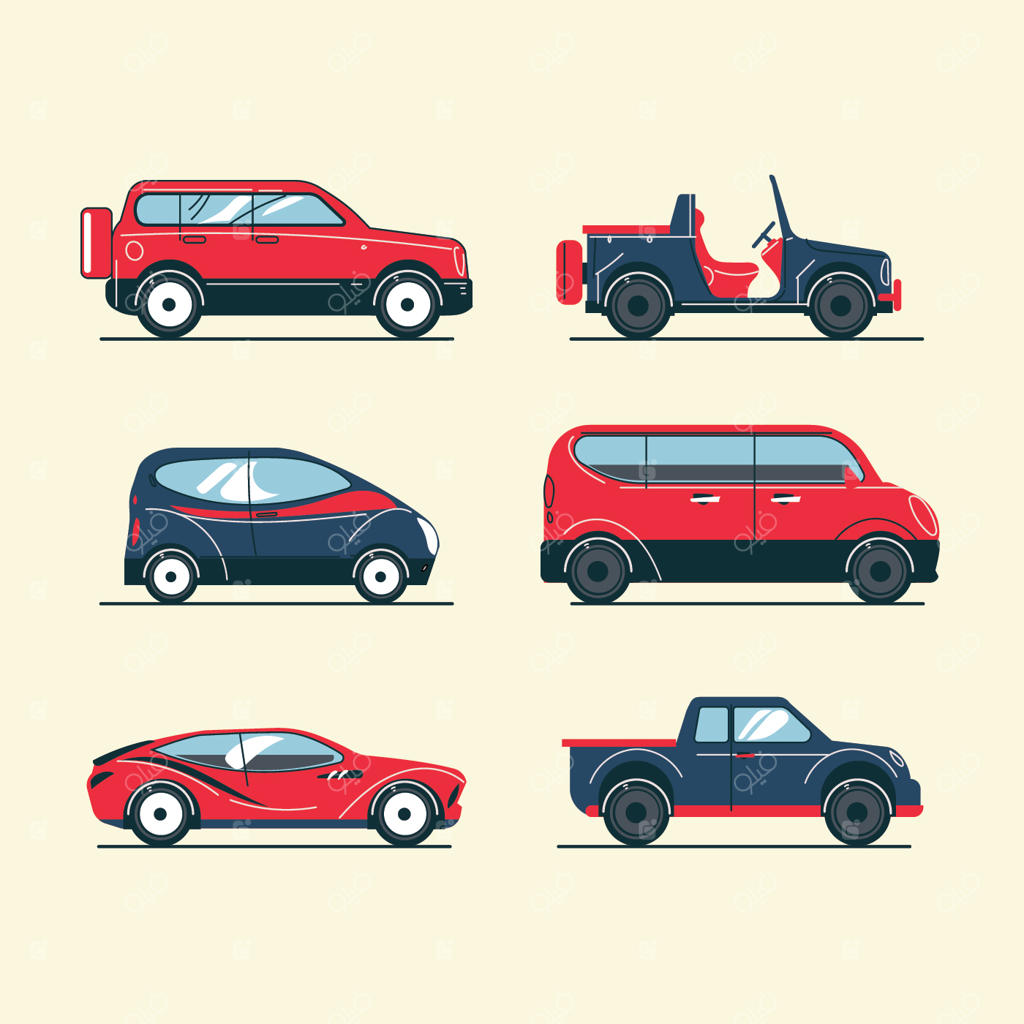 مجموعه‌ای از خودروهای حمل و نقل