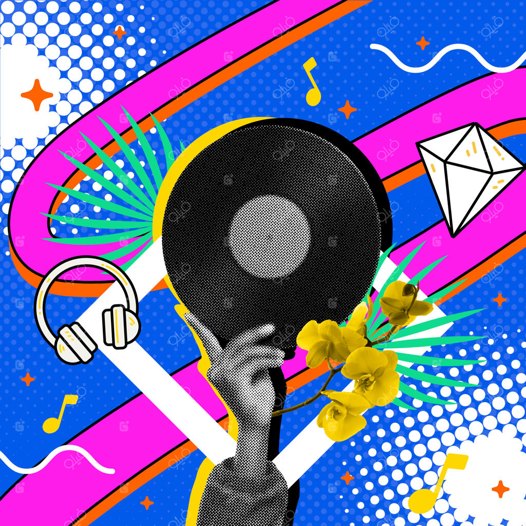 تصویرسازی کلاژ پانک با تکنیک هافتون و تصویرسازی دستی