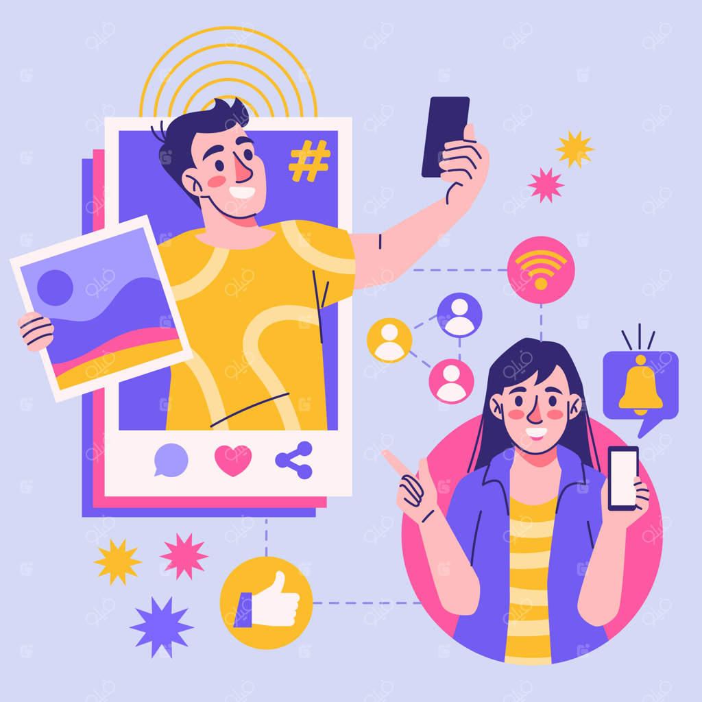 افراد ساده و تصویرسازی شبکه‌های اجتماعی