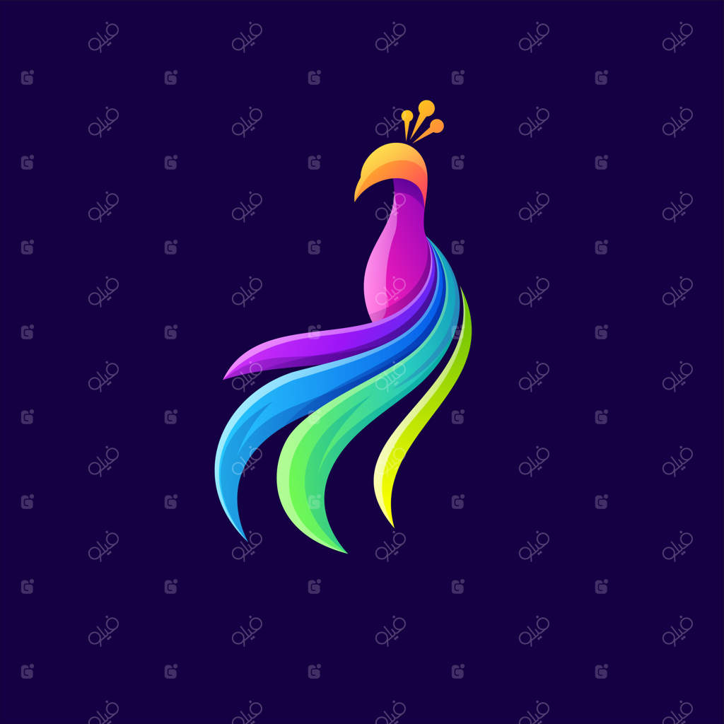 تصویر لوگوی گوزن رنگارنگ