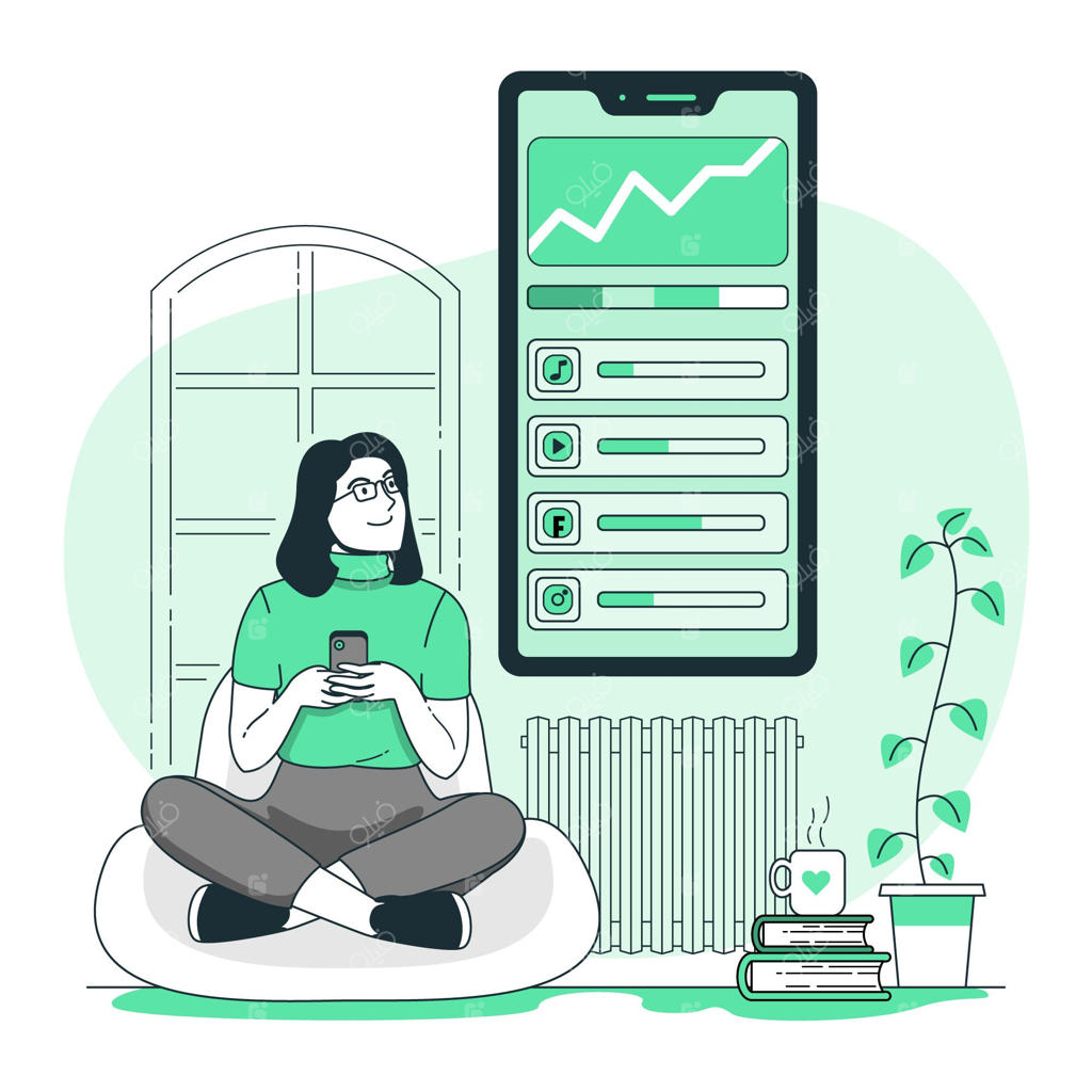 تصویرسازی مفهوم داده‌های اپلیکیشن