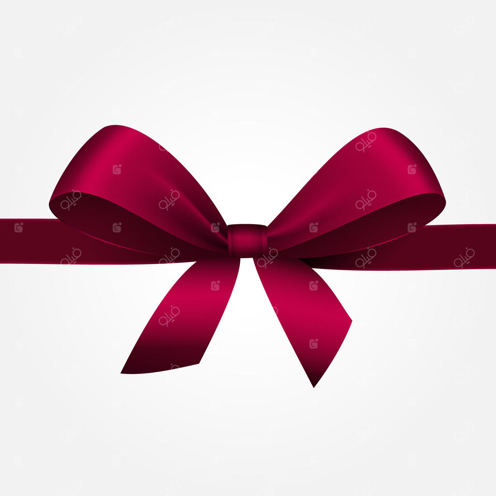 تصویر پاپیون قرمز و روبان هدیه