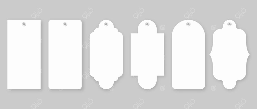 برچسب قیمت واقعی: مجموعه برچسب‌های فروش. طراحی قالب قیمت‌گذاری کاغذی ساده.