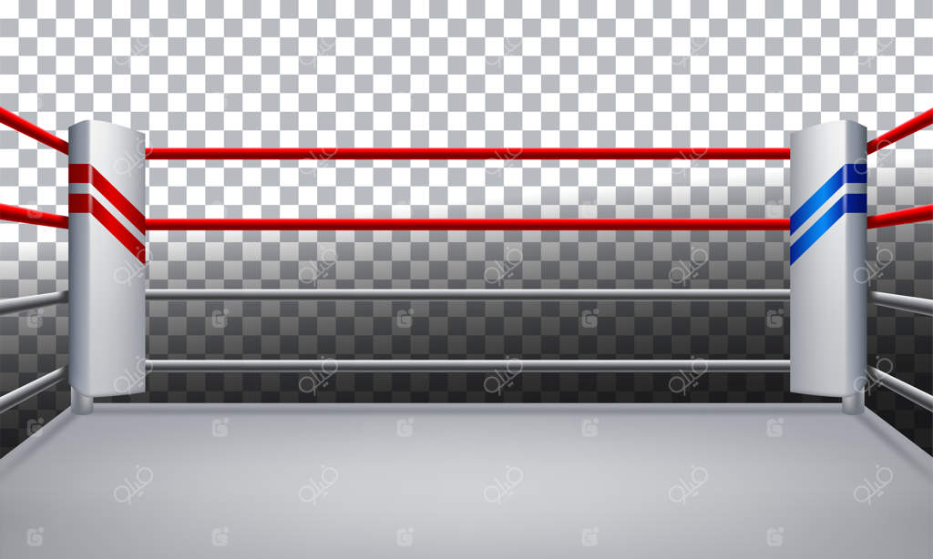 تصویر برداری رینگ بوکس با پس‌زمینه شفاف