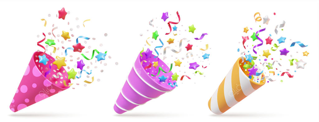 بادکنک‌های رنگارنگ جشن با کاغذهای رنگی - وکتور حرفه‌ای