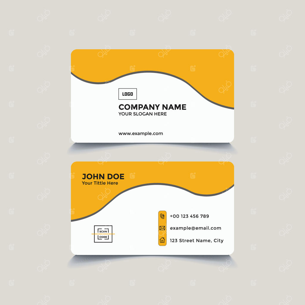 طراحی قالب کارت ویزیت موج‌دار شیک