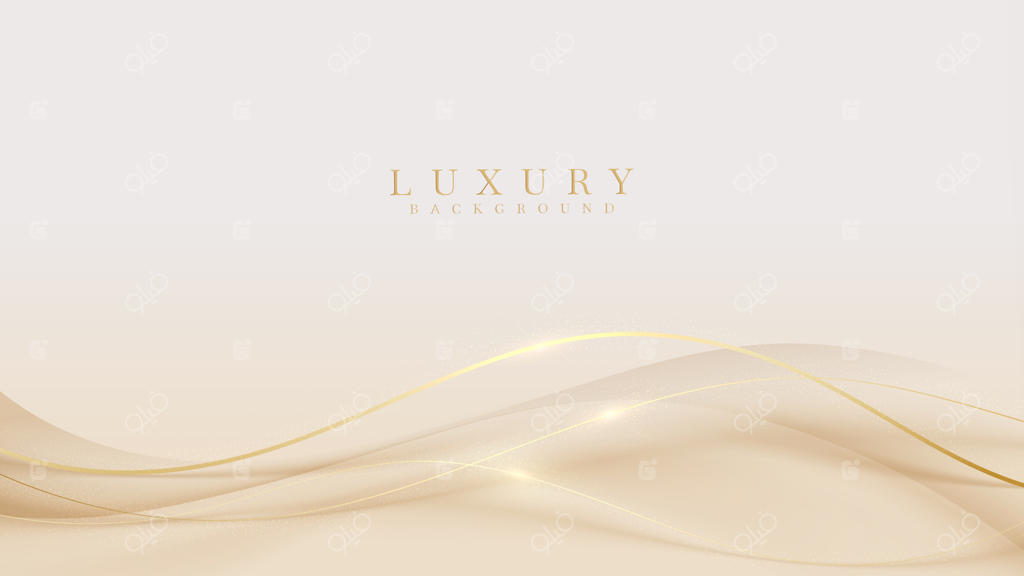 پس‌زمینه انتزاعی لوکس به رنگ قهوه‌ای روشن با خطوط طلایی، طراحی مدرن وکتور.