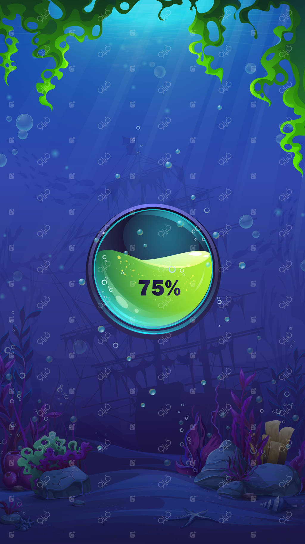 صفحه بارگذاری بازی "جهان ماهجونگ و ماهی‌ها" از نسخه موبایل به نسخه کامپیوتر