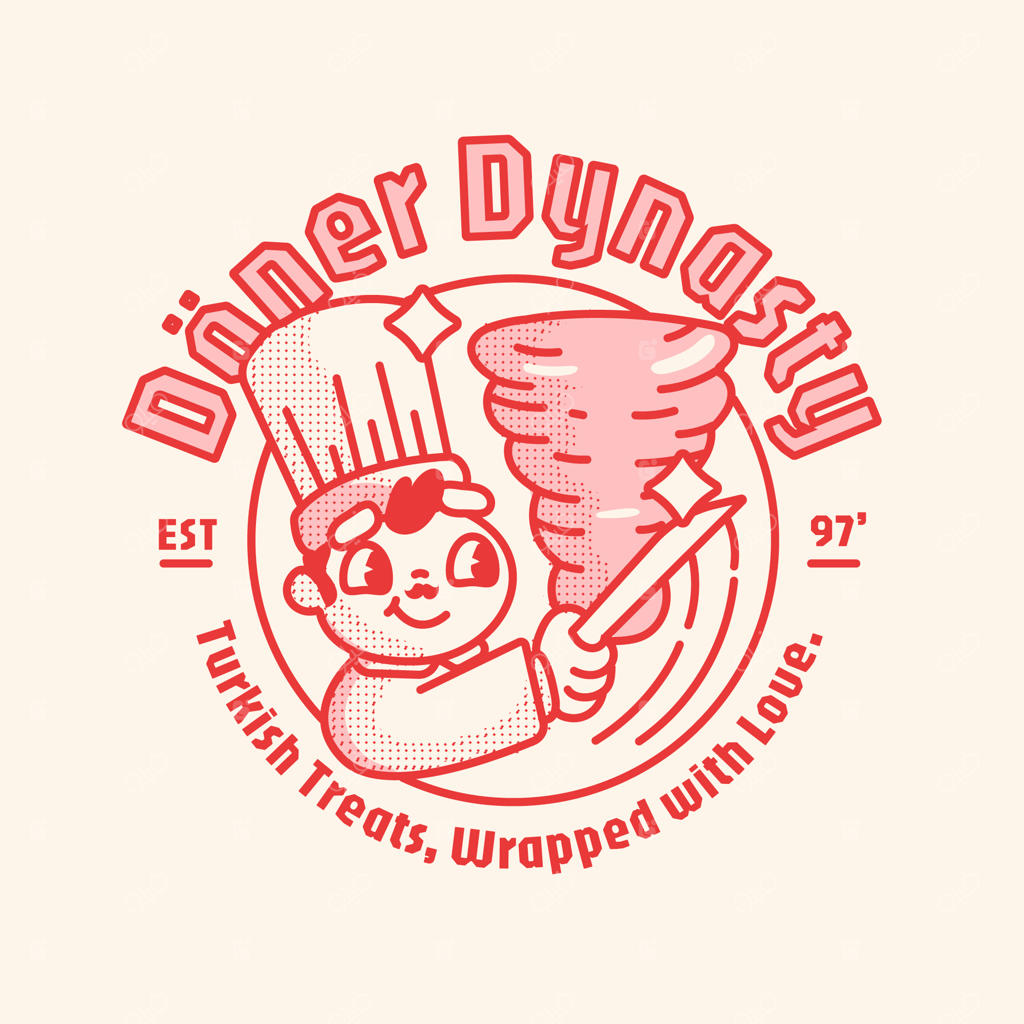 طراحی لوگوی غذا با دست