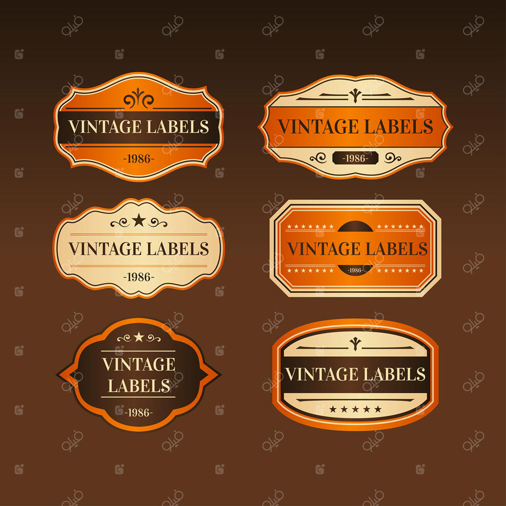 وکتور برچسب کلاسیک