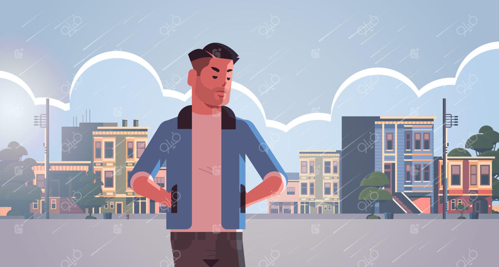 پسر دانشجوی تنها و ناراحت کتاب به دست