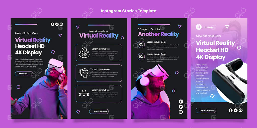 طرح های ساده و مینیمال برای استوری اینستاگرام تکنولوژی