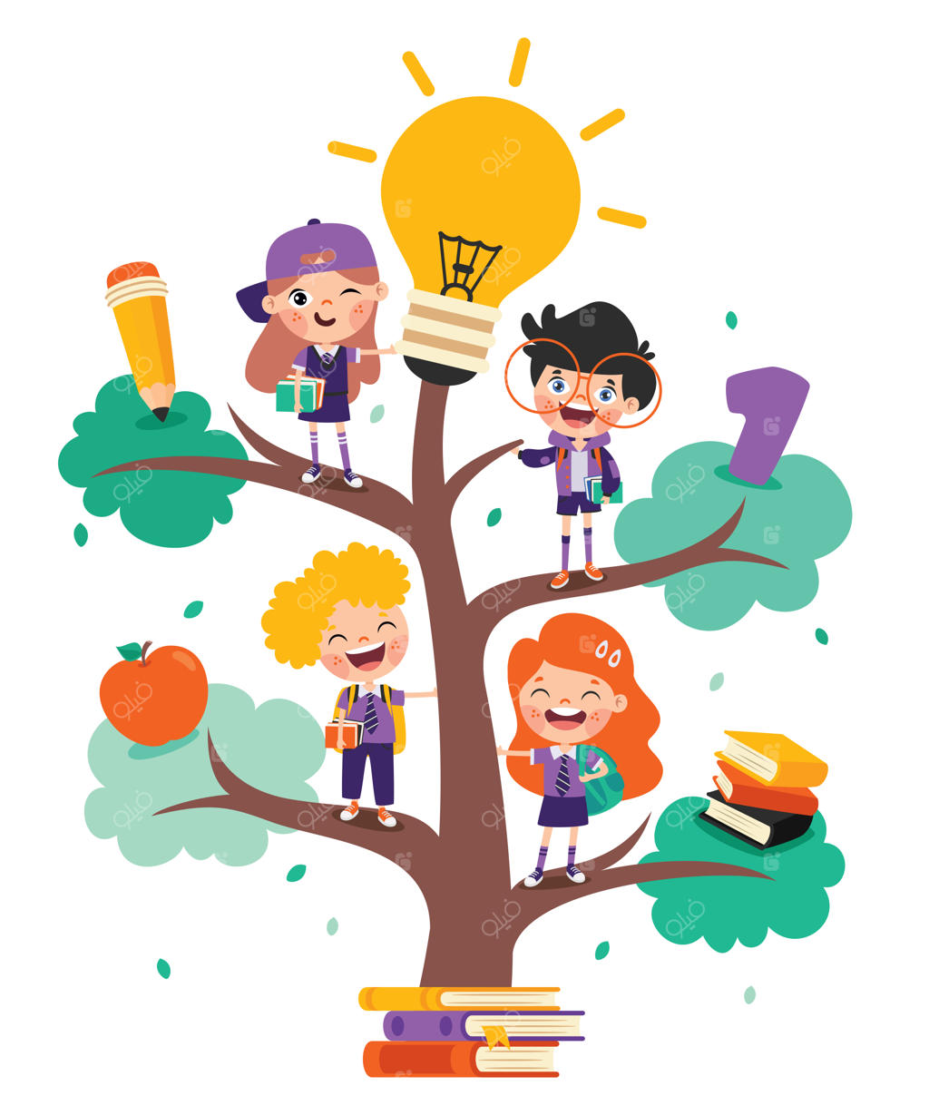 درخت آموزش با کودکان کارتونی