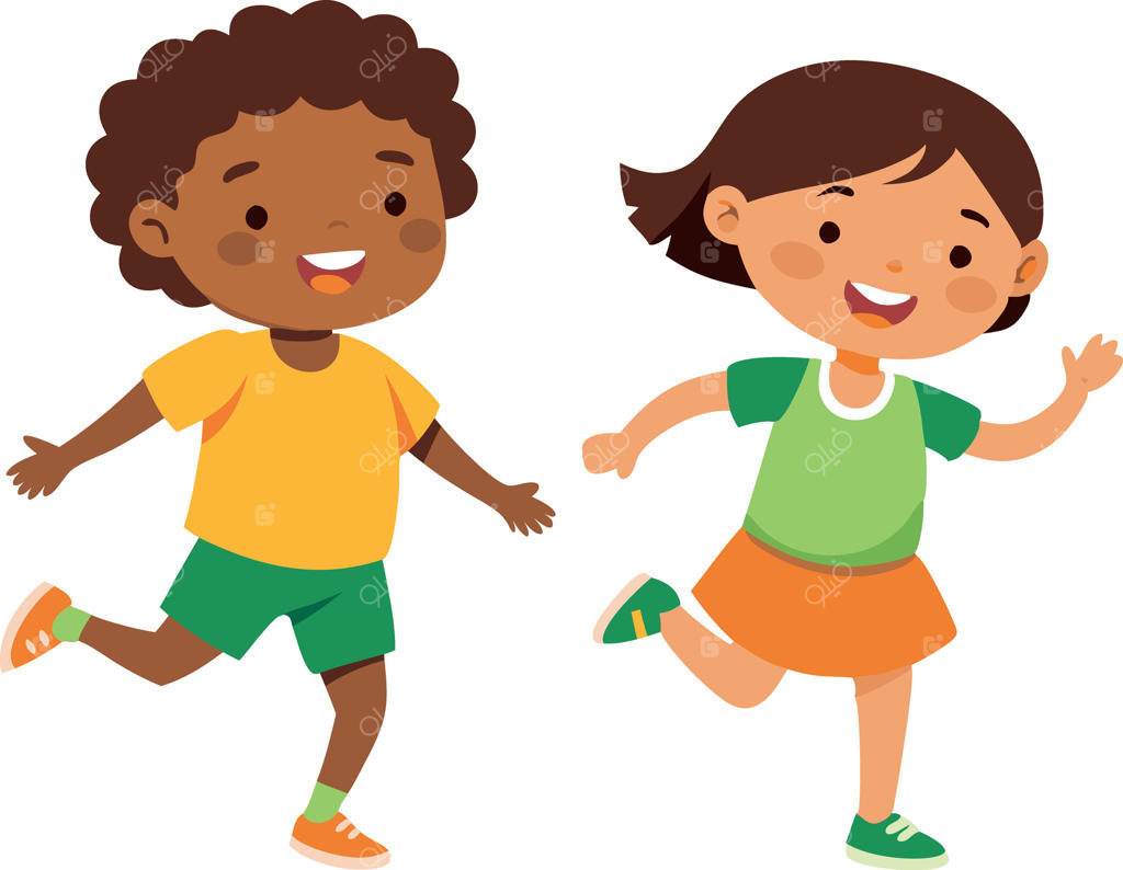 کودکان شاد در حال بازی و دویدن در فضای باز