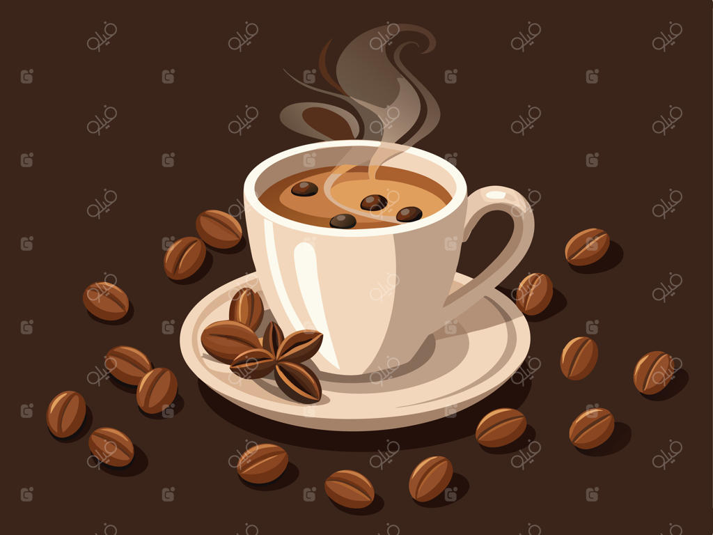 قهوه اسپرسو ایتالیایی به همراه فنجان