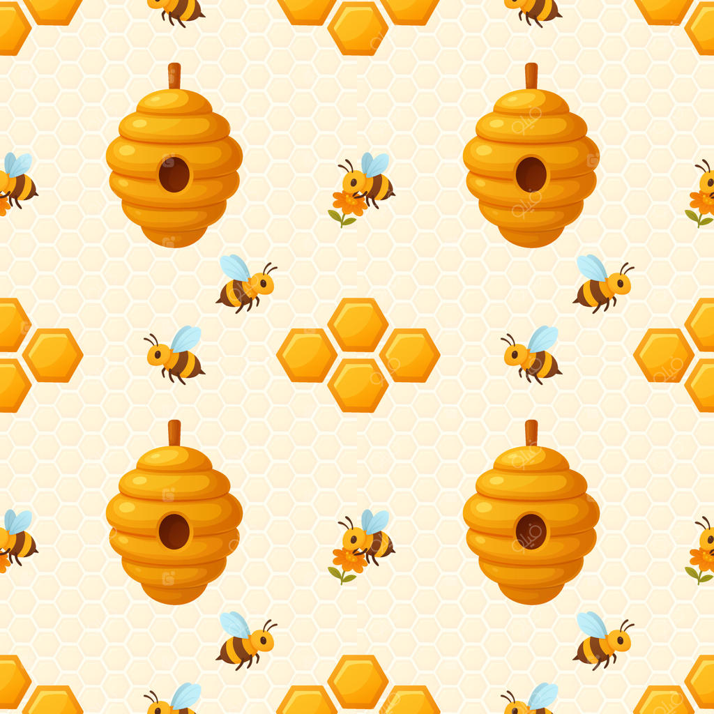 پترن جذاب زنبور و کندو برای پروژه‌های طراحی به صورت وکتور حرفه‌ای