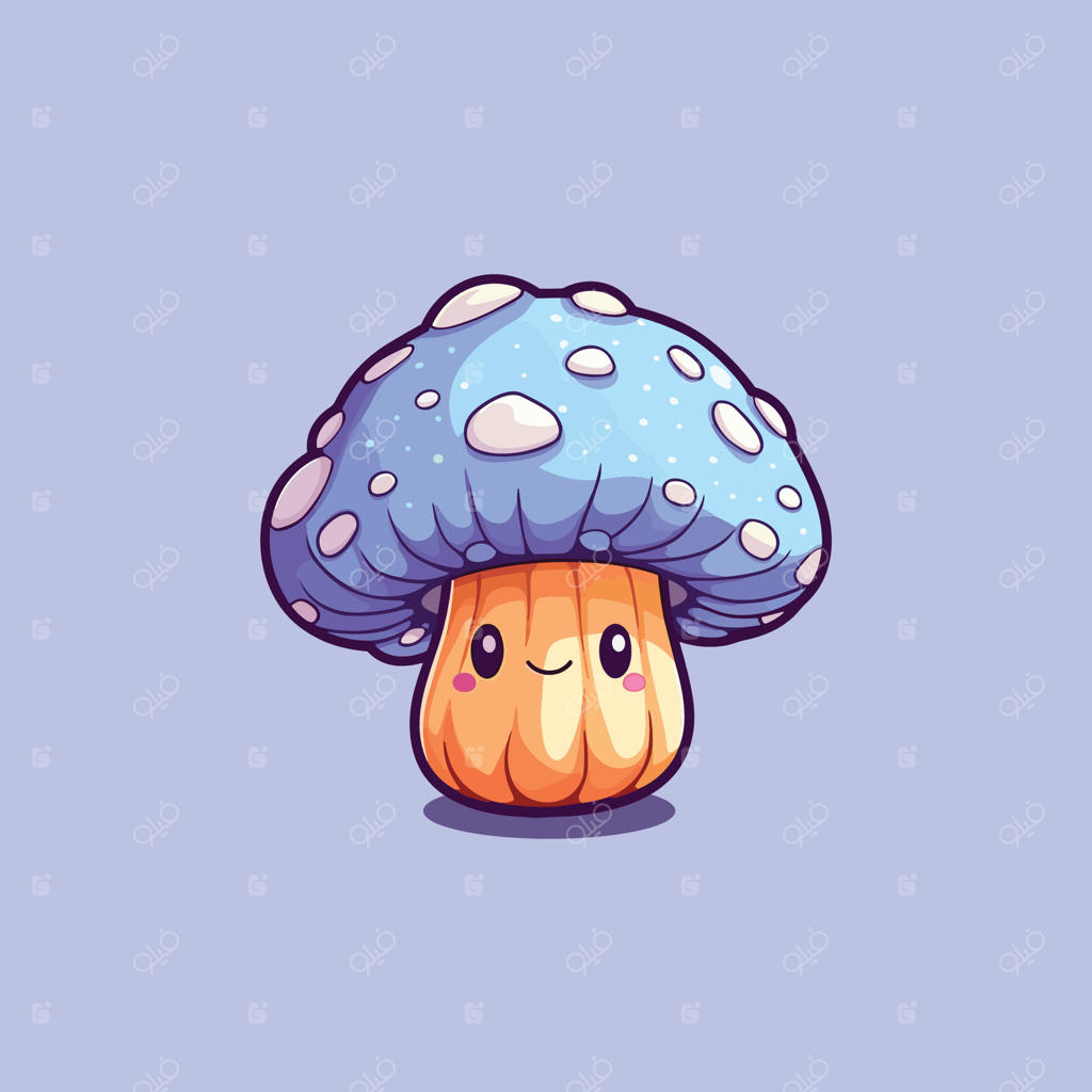 تصویر کارتونی بامزه قارچ پورتوبلو