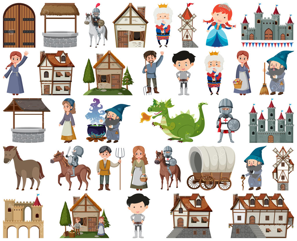 مجموعه‌ای از بناها و شخصیت‌های قرون وسطی