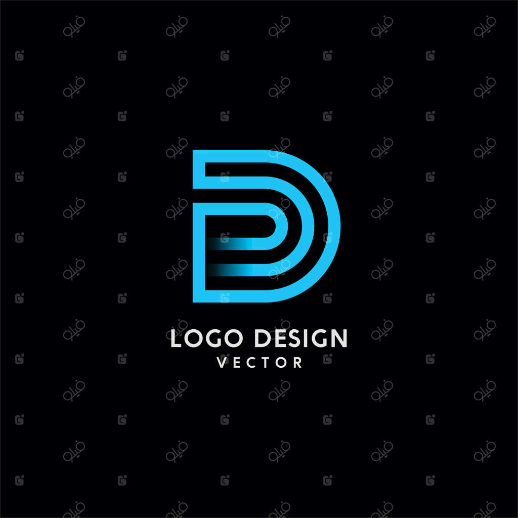 طراحی لوگو تایپوگرافی حرف D