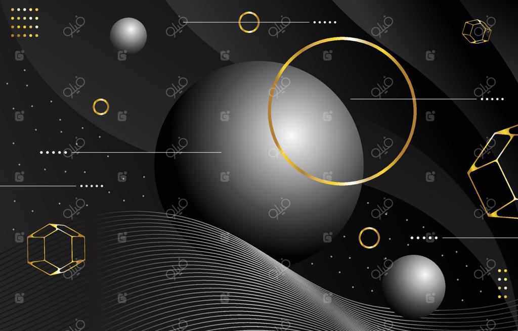 ترکیب رنگ طلایی با پس‌زمینه مشکی