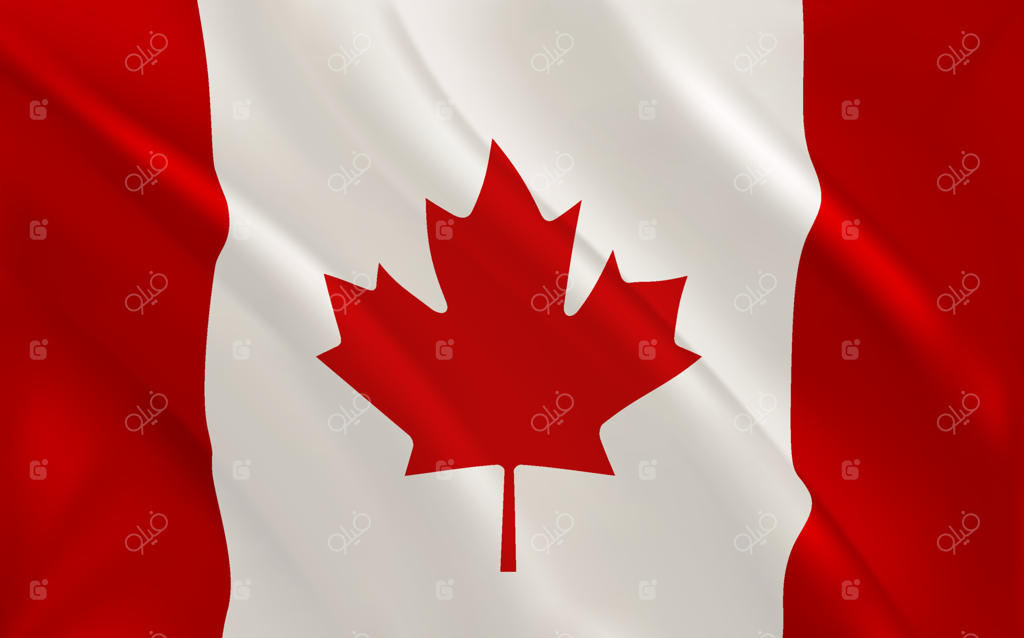 پرچم در حال اهتزاز کانادا، بنر وکتور سه بعدی
