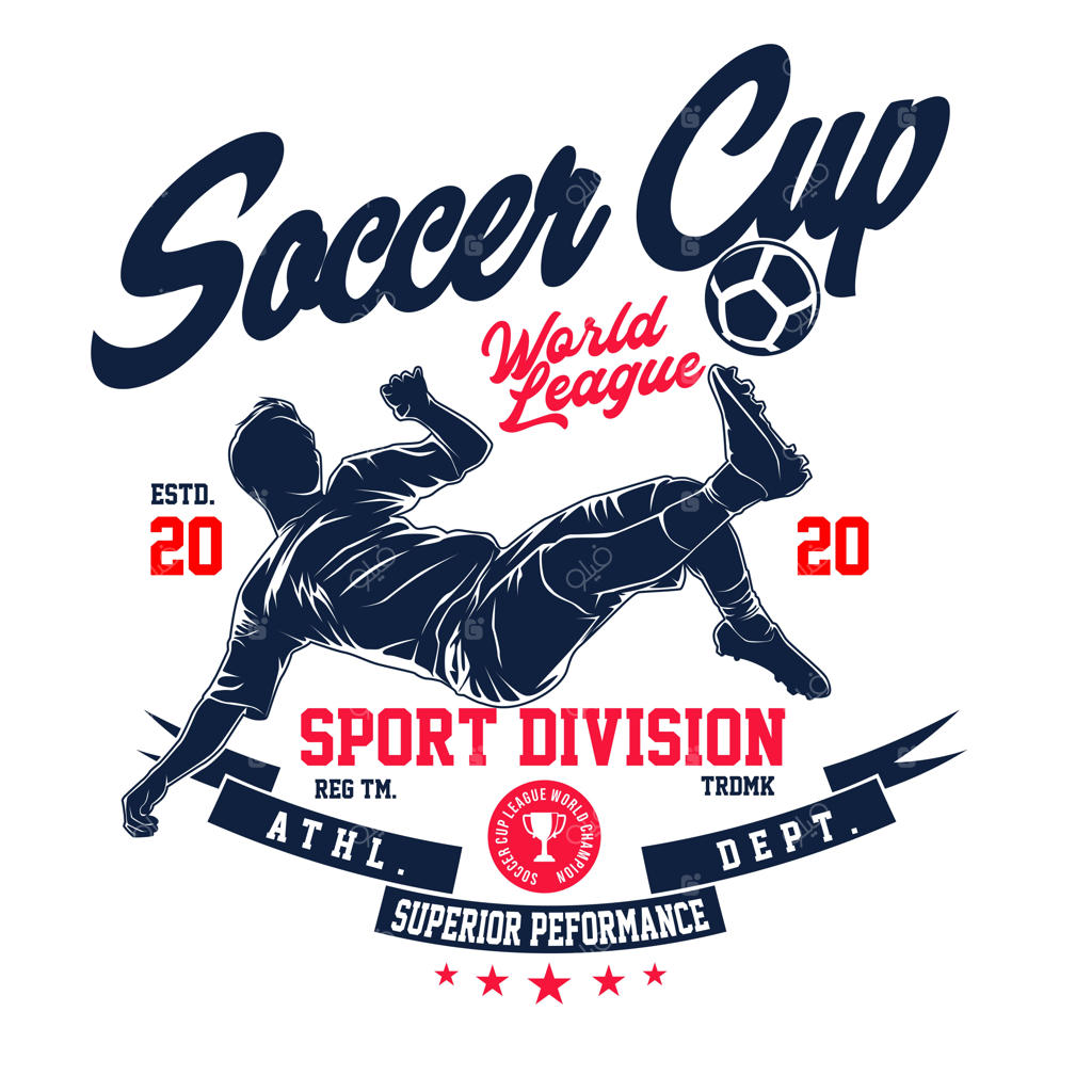 تصویرسازی تیشرت با طرح ضربه برگردان فوتبال به سبک طراحی تخت