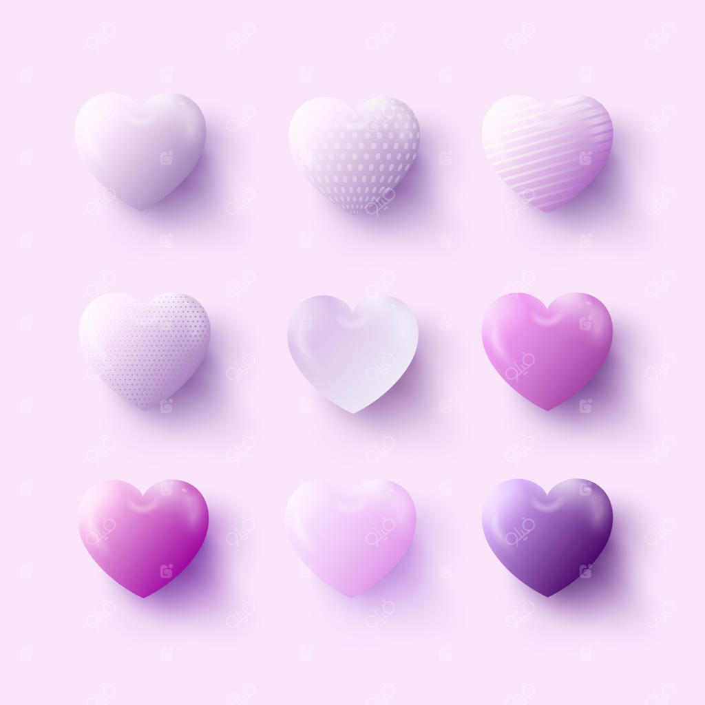 روز ولنتاین مبارک! پس‌زمینه‌ای با قلب‌های واقعی.