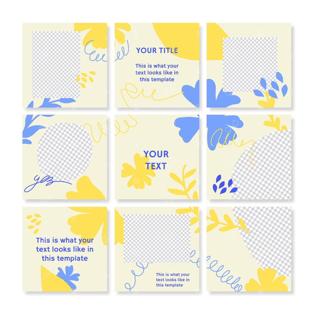 مجموعه الگوهای پازل برای فید اینستاگرام