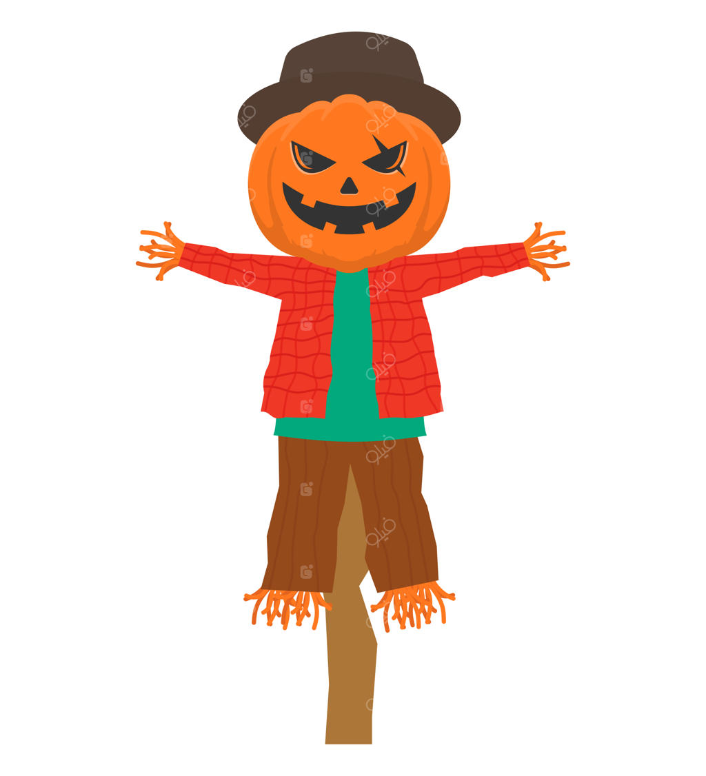 تصویر کارتونی مترسک بامزه هالووین