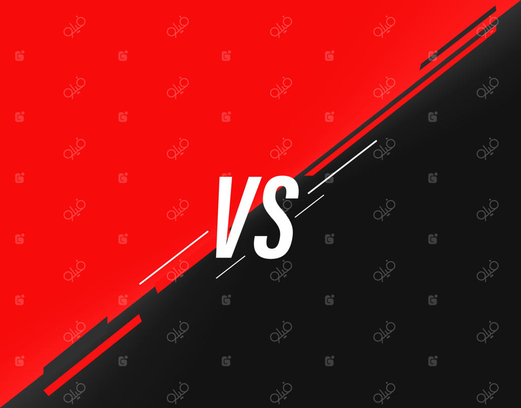 قالب روز تقابل (Versus)، پس‌زمینه وکتور با فضای خالی برای متن