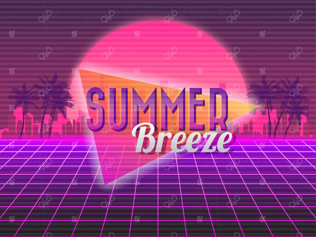 پس‌زمینه رترو دهه ۸۰ با متن قابل ویرایش وکتور