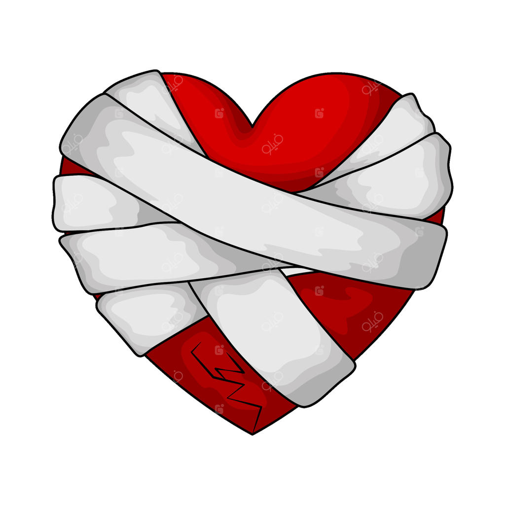 تصویری از قلب‌های باندپیچی شده