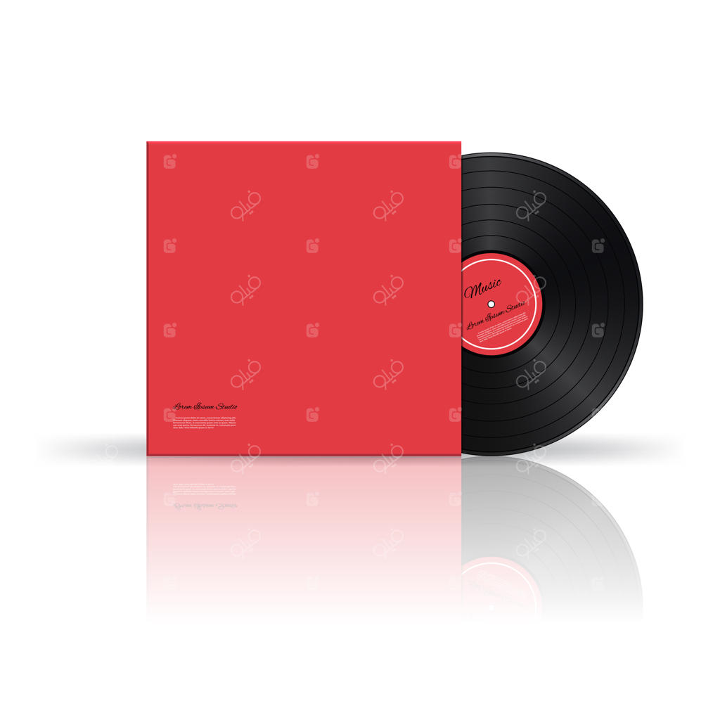 صفحه گرامافون قدیمی با جلد.