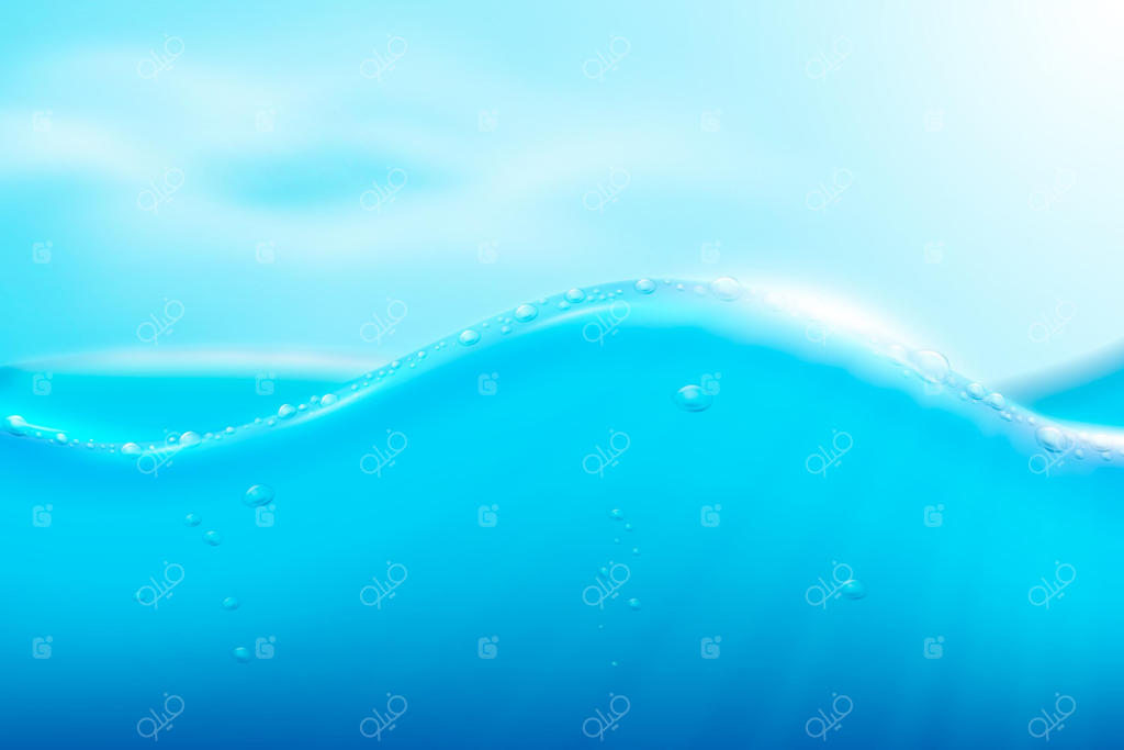 پس‌زمینه آب آبی و نور خورشید