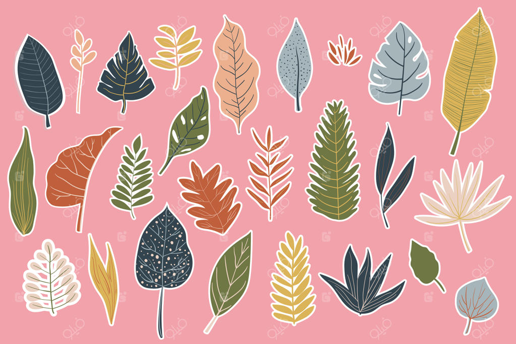 مجموعه برچسب برگ