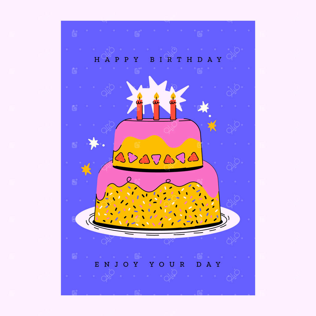 پترن کارت تبریک تولد دست‌ساز