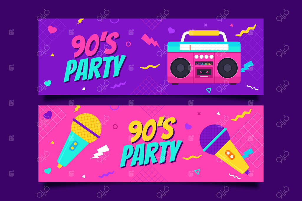 بنر افقی جشنواره موسیقی با طراحی دستی