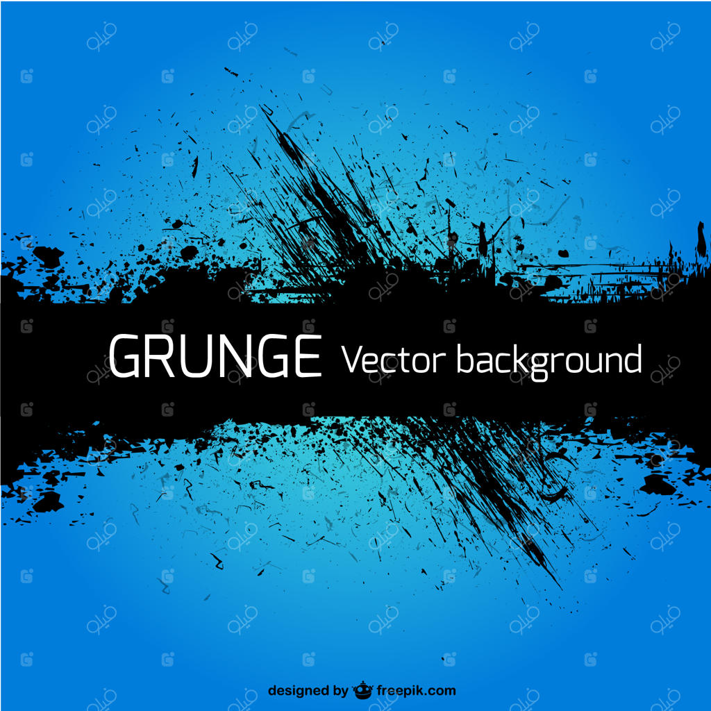 پس‌زمینه آبی با استایل گرنج