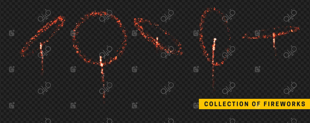 نورافشانی قرمز جشنواره‌ای - افکت نور سفید در زمینه سیاه، طراحی واقعی، تصویر وکتور