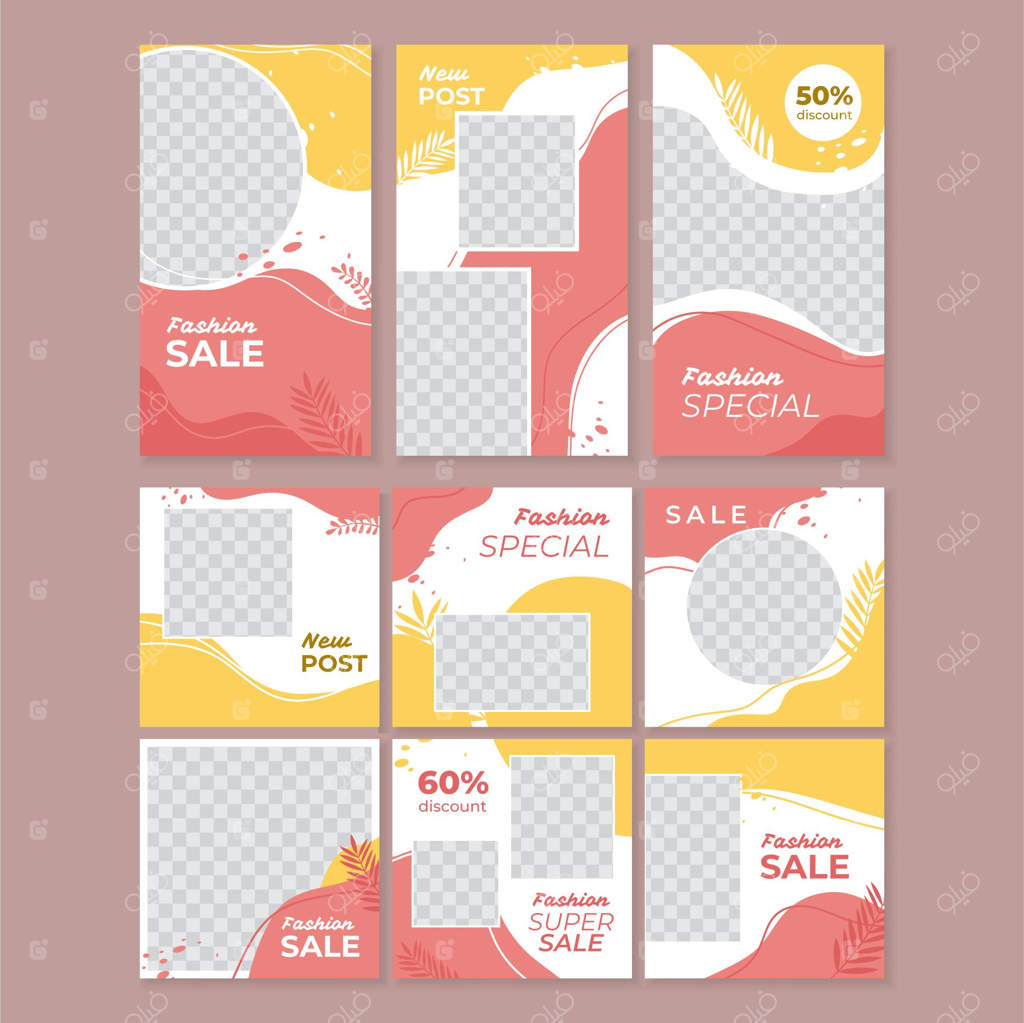 مجموعه قالب‌های استوری و پست برای شبکه‌های اجتماعی