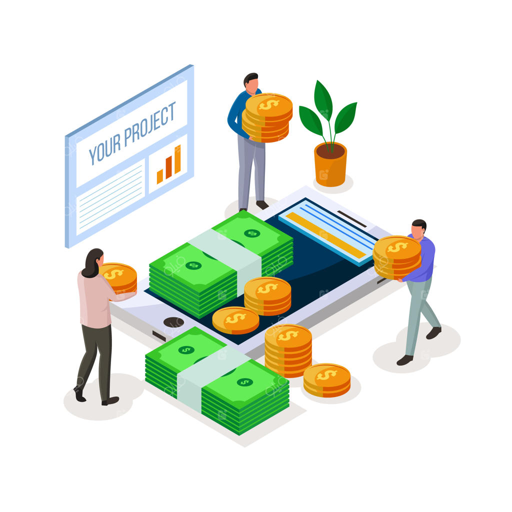 تصویر ایزومتریک پروژه‌ کراودفاندینگ