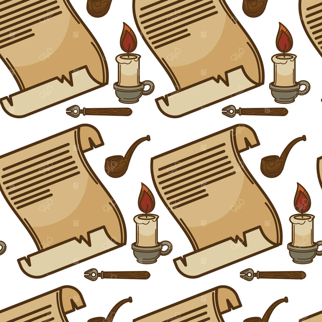 پترن یکپارچه طومار و کاغذ شمعی یا پاپیروس