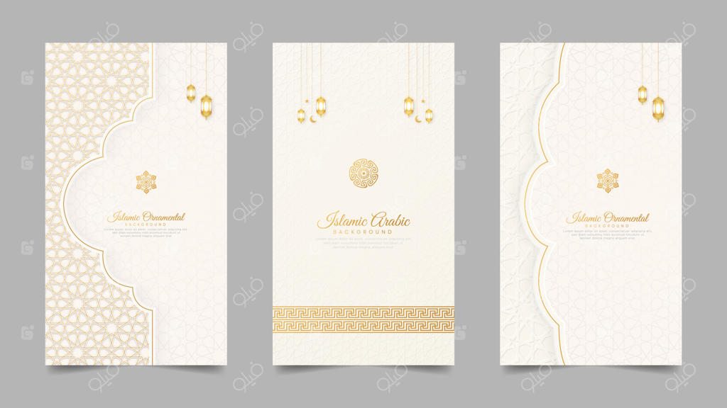 مجموعه قالب‌های واقع‌گرایانه و لوکس داستان‌های شبکه‌های اجتماعی به سبک اسلامی و عربی