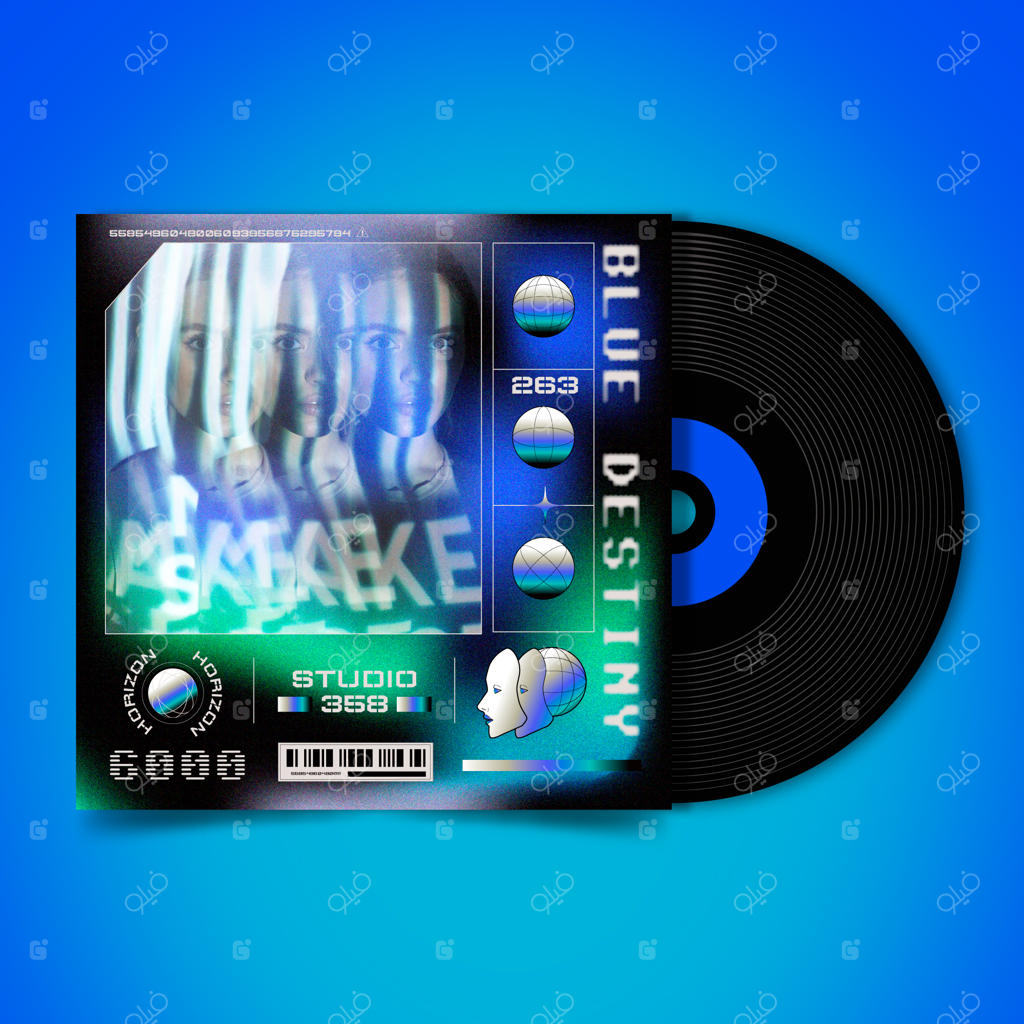 قالب جلد آلبوم آینده‌نگر با گرادیان رنگ