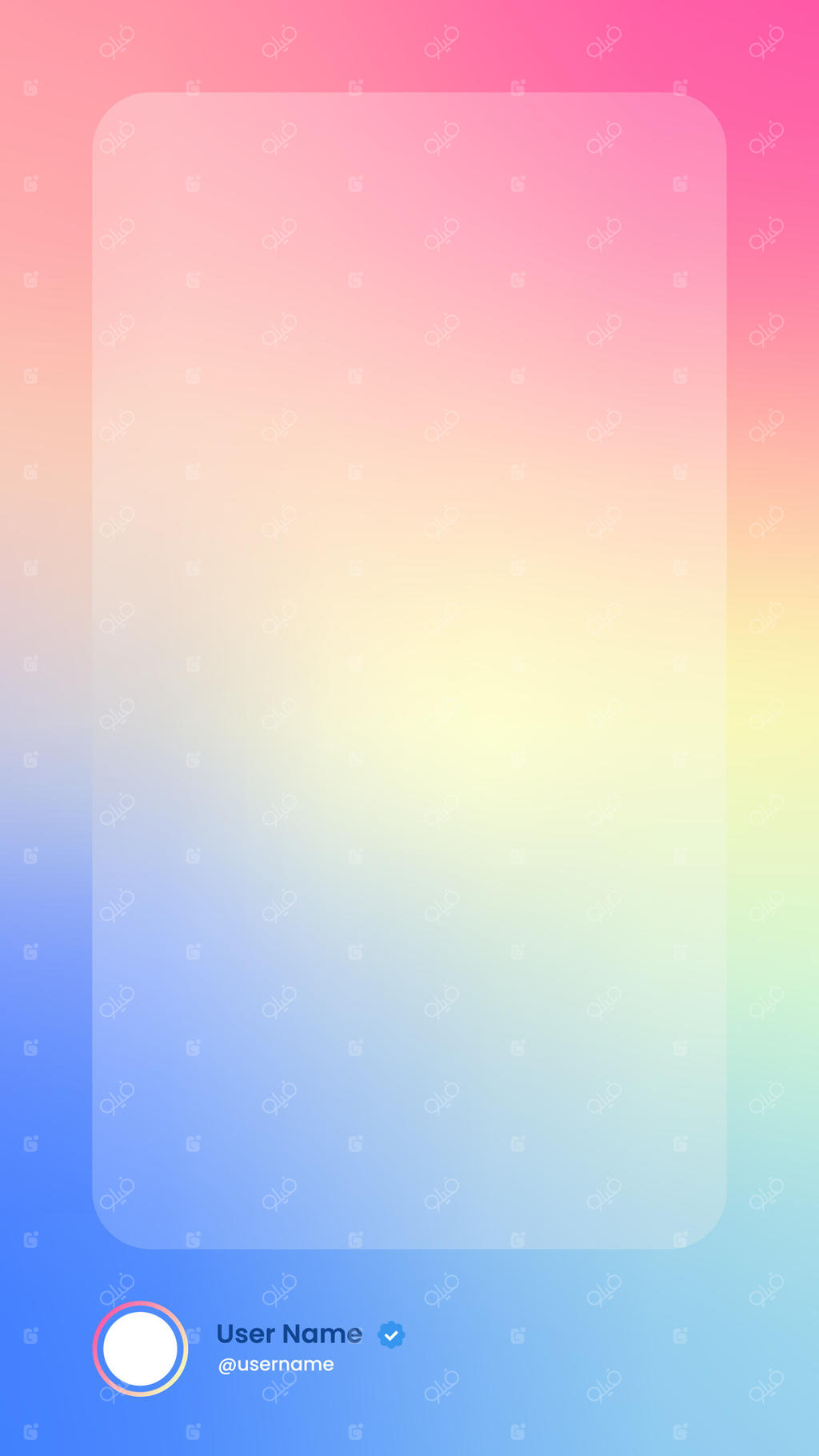 قالب داستان عمودی با رنگ‌های گرادیانی. تصویر قاب شبکه‌های اجتماعی.