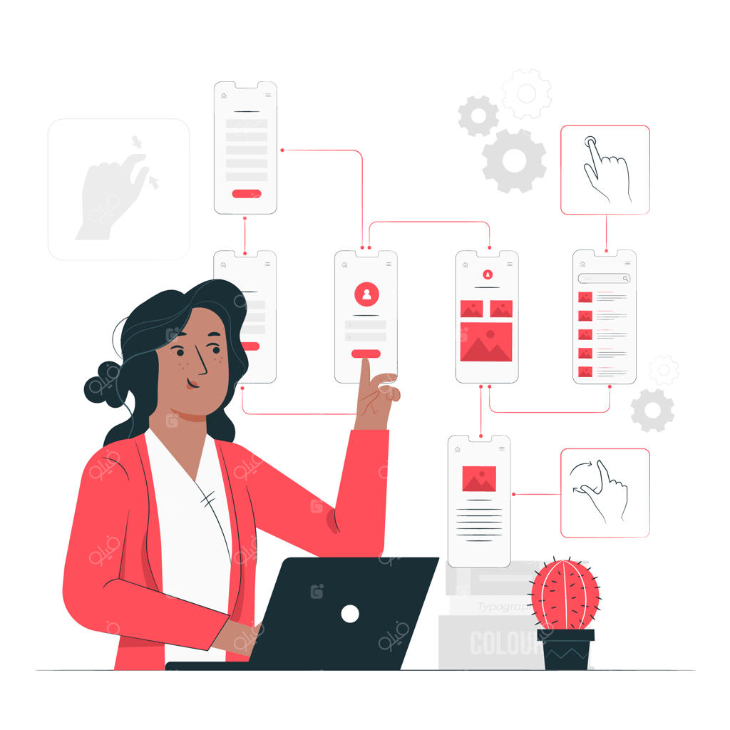 تصویرسازی مفهوم طراحی تعامل