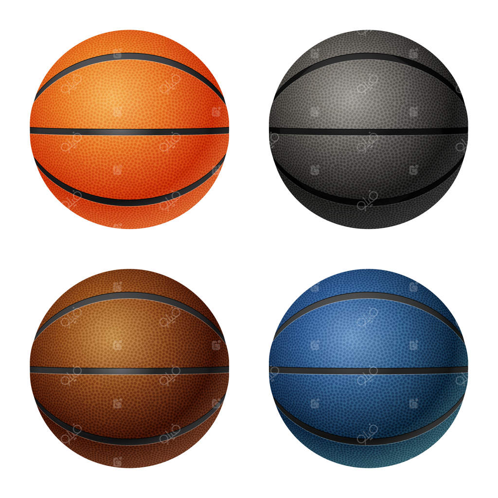مجموعه‌ای از توپ‌های بسکتبال