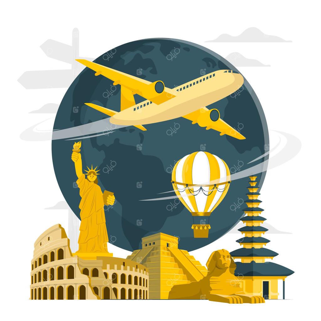 تصویرسازی مفهوم روز جهانی گردشگری