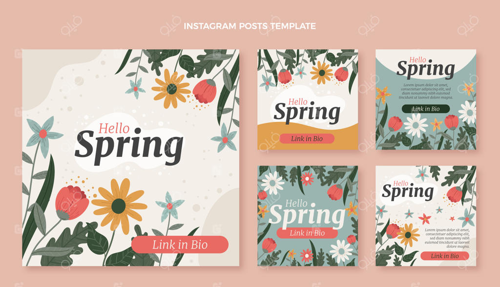 مجموعه پست‌های اینستاگرام بهاری و رویایی